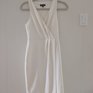 Express Cream Midi Dress